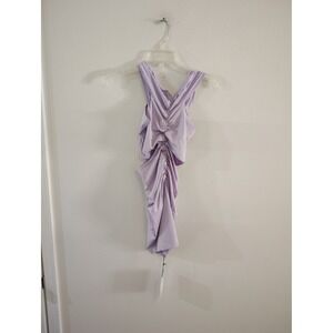 BLVD Collection Lilac Ruched Cut-Out Mini Dress Lavender Bodycon Small NWT